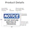 Signmission Do Not Disturb Meeting In Progress, 14 in W x Rectangle, Plastic OS-2PACK-NS-P-1014-L-11145 - alternate 4